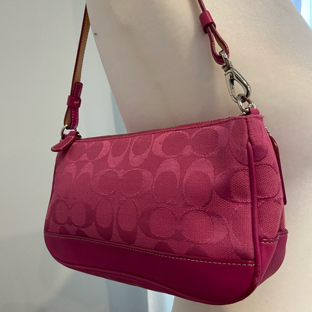 ~Hot Pink Signature Coach Demi Bag~